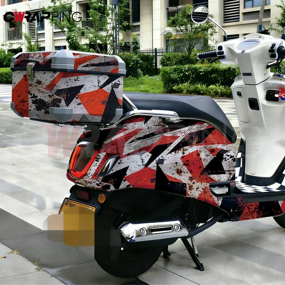 Car Decorating Waterproof Film Wrapping Tools Self-Adhesive DIY Auto Stickers Rust Texture Anti-Scratch Motorcycle Helmet Vinyl
