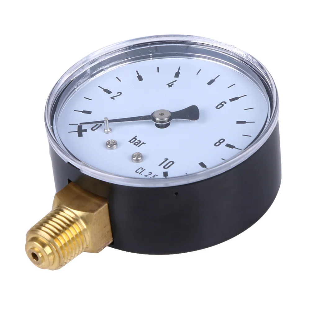 

0-10 Bar Npt Side Mount Pressure Gauge Mini Size Metal Case Clear Number Markings for Air Water Oil Gas Pressure Gauge