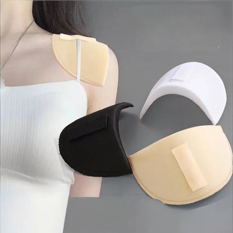 Soft Sponge Non Slip Shoulder Pads Breathable Comfort Fabric Shoulder Inserts For Dresses Blouses Daily Clothing Wear