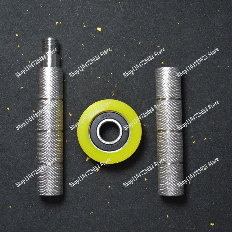 Mini 304 Stainless Steel Bearing Abdominal Wheel High Difficulty Portable Business Travel Indoor and Outdoor Training Tool