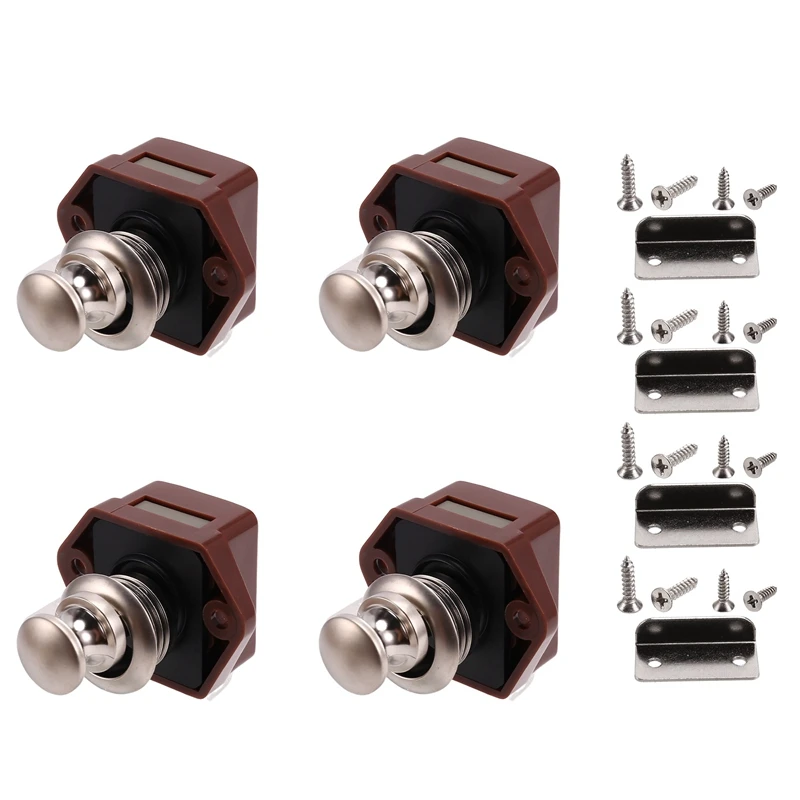 

TOP Push Button Latch Lock Door Catch Knobs Household Push Button Drawer Catch Lock Cupboard Drawer Door Furniture