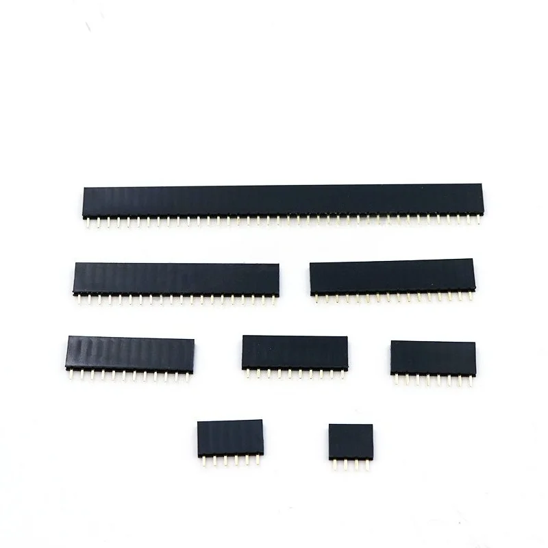 2.54mm Pin Header Socket Connector Kit 128Pcs Single Row PCB Board Combo for Arduino DIY