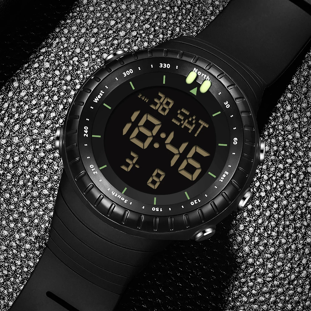 SANDA Brand Hot Watch for Men Electronic Watches Night Glow Large Screen Man Waterproof Outdoor Running Camping Wristwatch