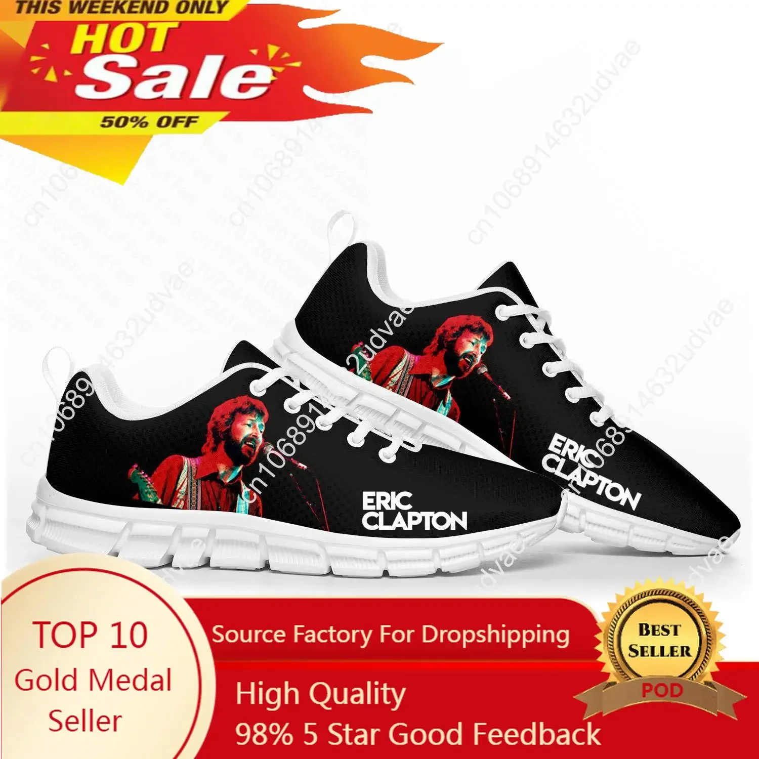 

Eric Clapton rock musician guitar Sports Shoes Mens Womens Teenager Kids Children Sneakers Custom High Quality Couple Shoes