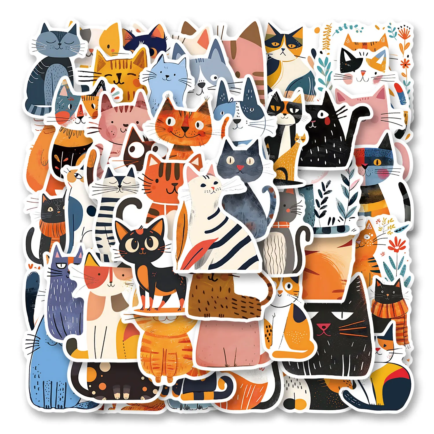 50pcs Kitten Stickers Reward Party Supplies - Aesthetic for 
