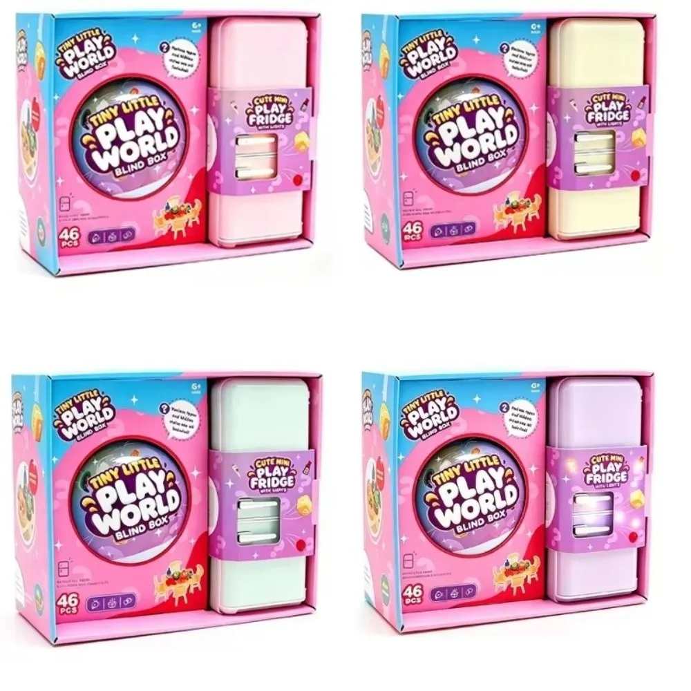 Random Models Mini Fridge Mini Size Multi-color Box Set Creative Design Micro Table Chair Pretend Play Set Kids Gifts