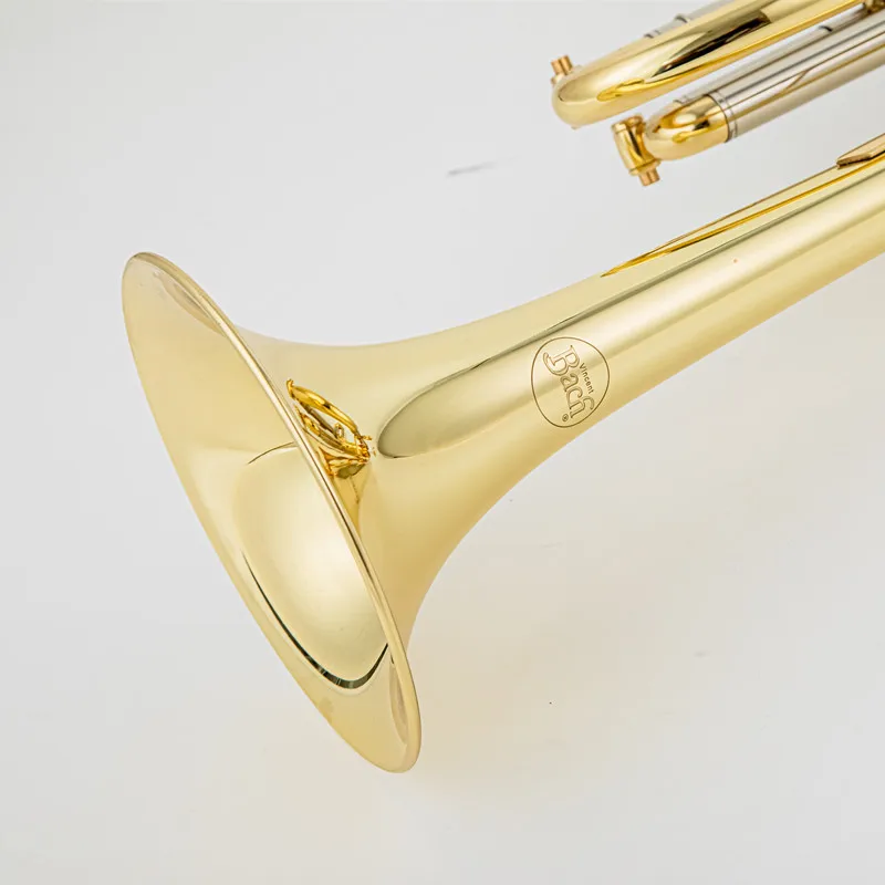 Винсент Бах Труба Bb B Плоская латунь Изысканная с перчатками для мундштука