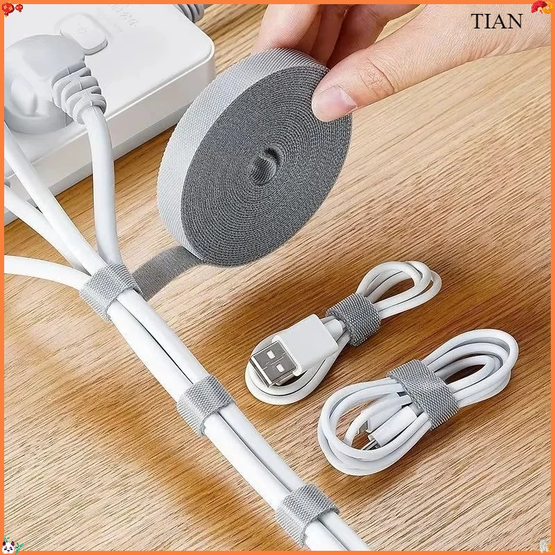 Hook and Loop Tape Reusable Cable Tie Winding and Fixing Device for USB Charging Cables Home and Office Wire Management Cable Ti