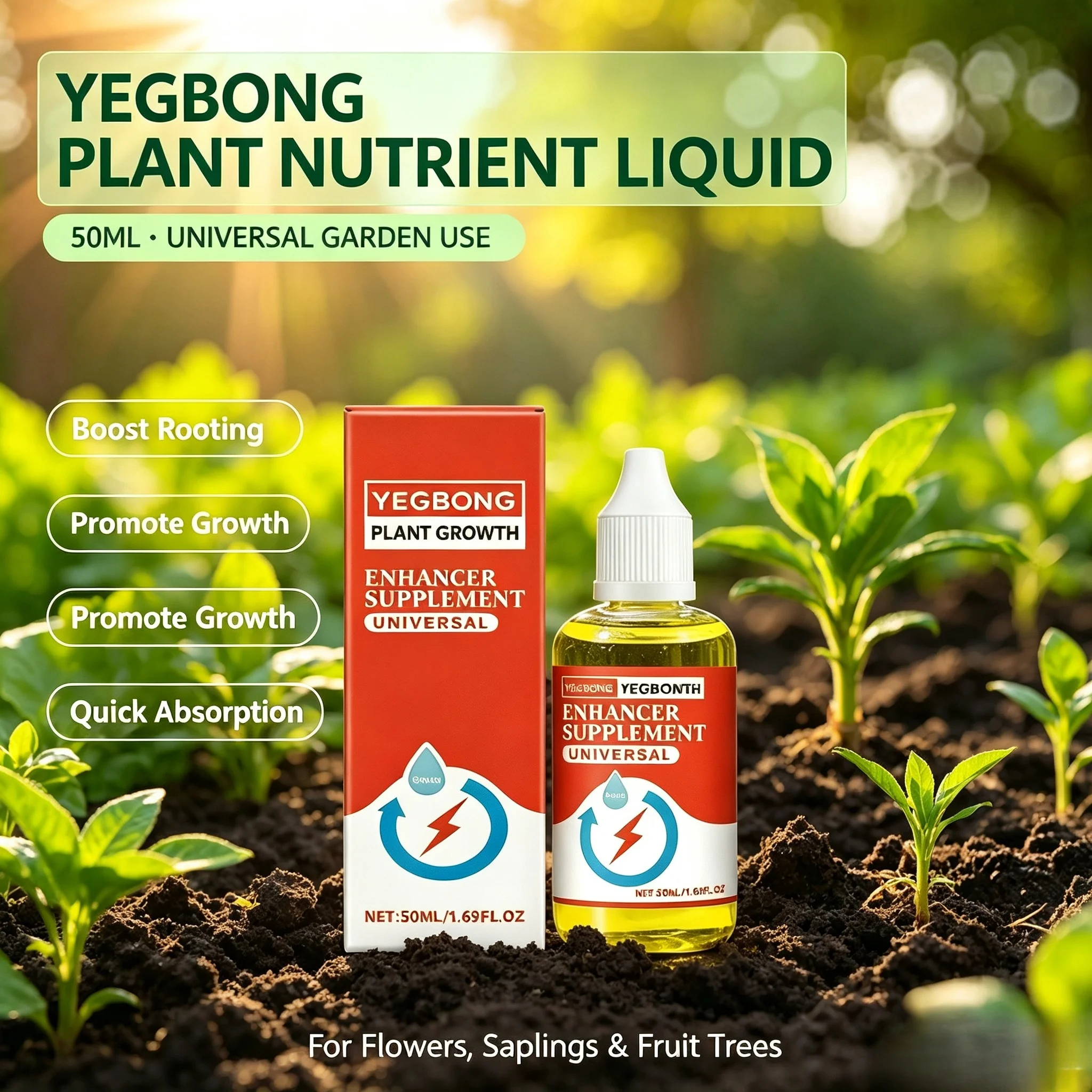 Plant Nutrient Liquid Plant Root Booster for Flower Sapling Fruit Tree Garden Plant Growth Care Quick Absorbed Growth Enhancer