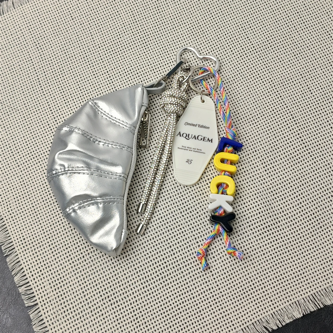 Fashion Ox Horn Bag Pendant Coin Purse Lucky Hanging Rope Exquisite Storage Functional Dumpling Bag Design Key Accessories Gift