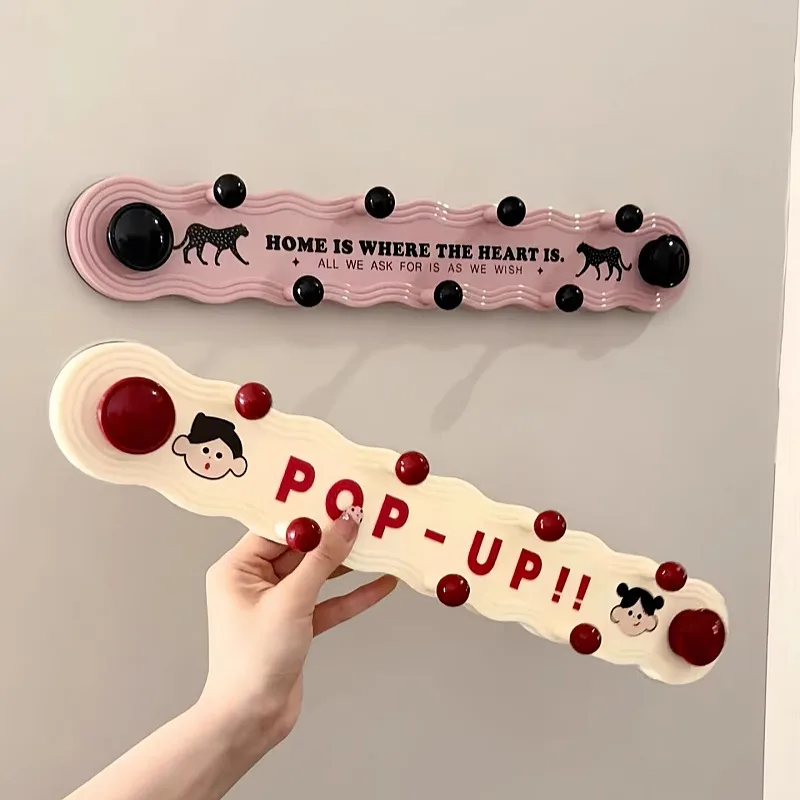 Kawaii موضة قوية شفط كأس السنانير فراغ قابلة لإعادة الاستخدام الباب جدار السنانير الثقيلة خطاف ملابس Traceless خطاف ملابس لطيف