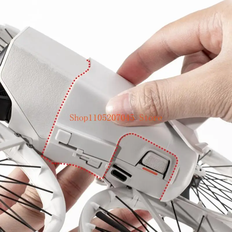 37cd طائرات بدون طيار غطاء قفل البطارية مع فتحات التهوية الأمثل امتصاص الصدمات المضادة للانزلاق طائرات بدون طيار الذيل الحرس