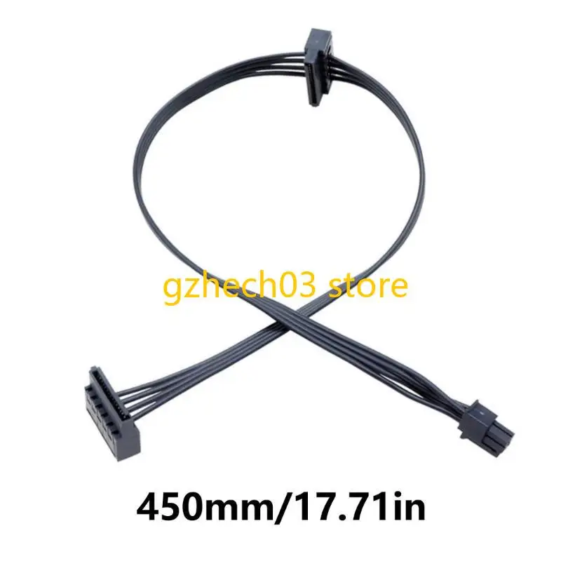 G2AC Mini 4Pin/4Pin/Mini 6Pin to Double 15Pin Hard Drive Power Cable Mini 4P to Serial