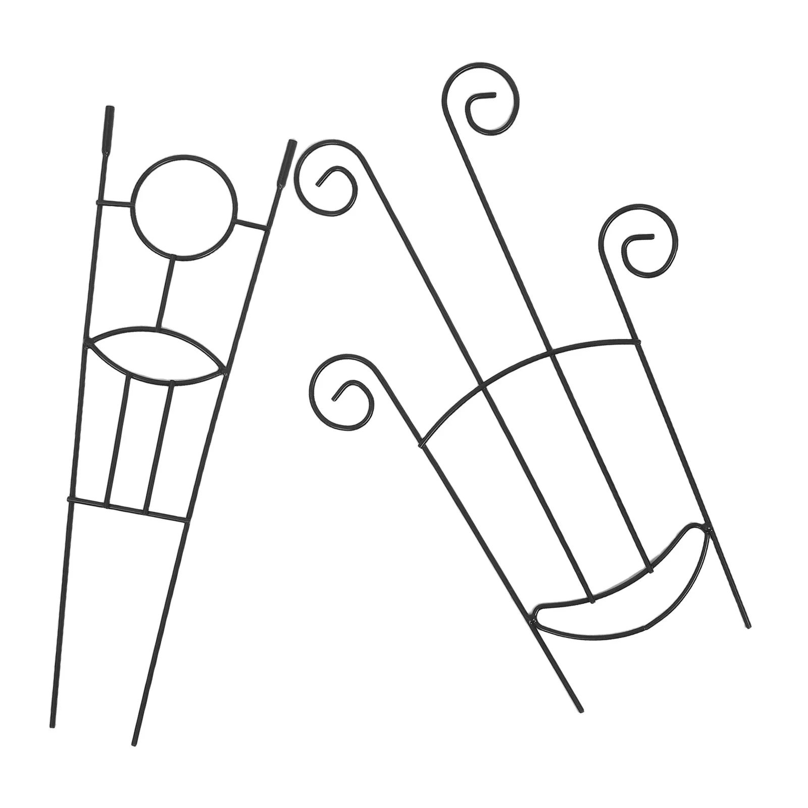 32 Inch Garden Trellis for Patio Climbing Plants Metal Indoor Outdoor Vine Support Black Chain Trellis for Roses Clematis