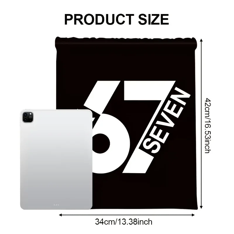 1Pcs Number 67 Six‑Seven Drawstring Backpack, Camping Bags, Outdoor Bags, Gym Sack Bag for Sports Travel Birthday Party Favor Gi