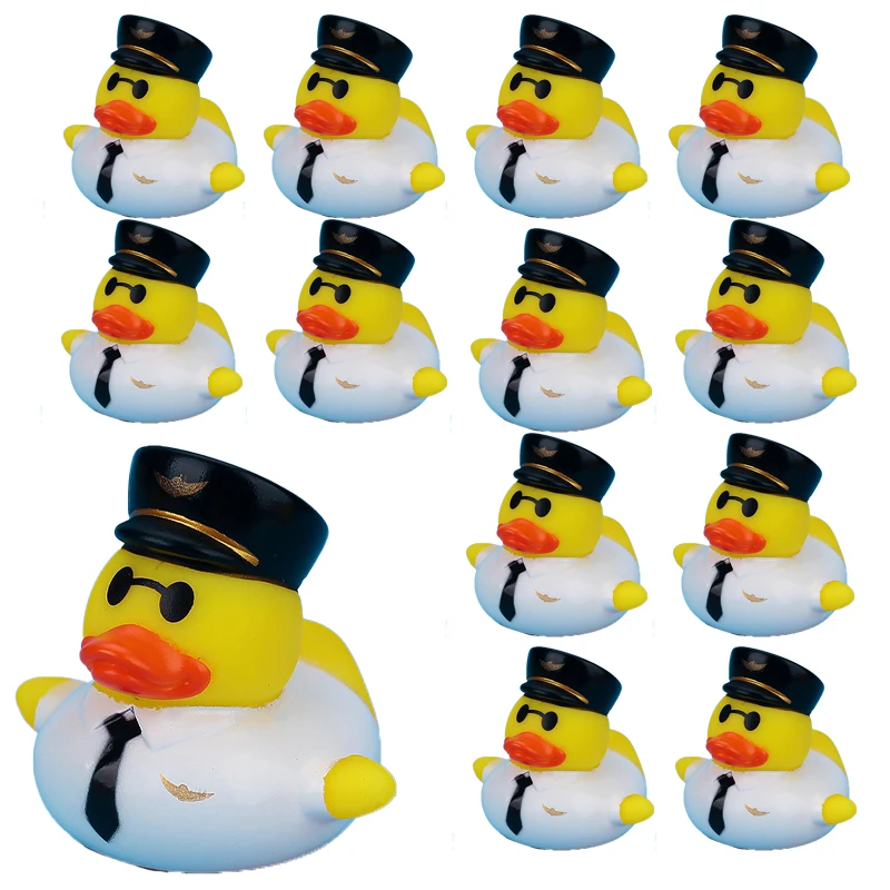 Canards en caoutchouc professionnels de 2 pouces, 24/48 pièces, jouet de bain en caoutchouc Cool pour cadeaux de fête d'anniversaire, jouets de piscine BeacH