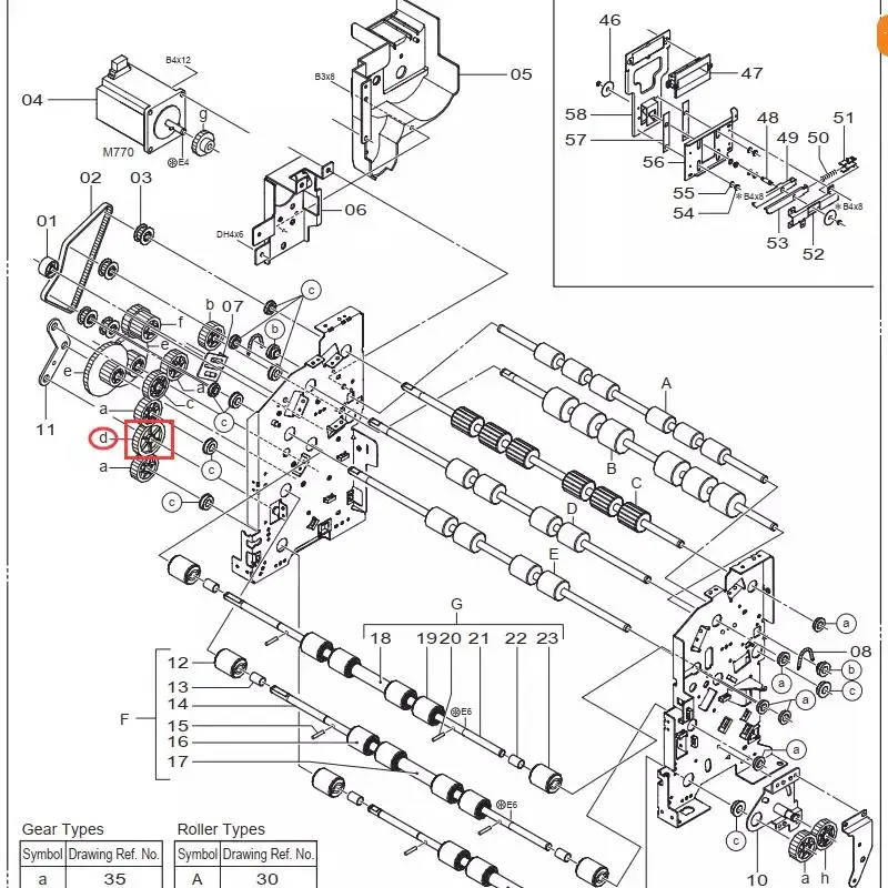 327C1061589 for Fuji Frontier 550 5500 Digital Minilab Dryer Exit Transport Section Gear Spur