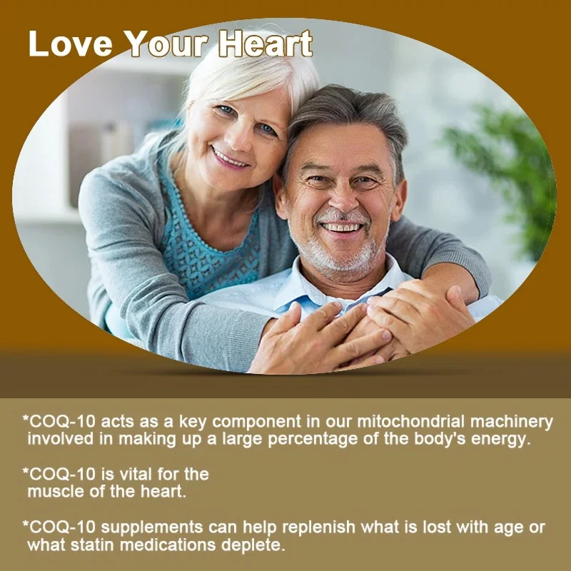 Highly Absorbable CoQ10 - Antioxidant, Supports Heart and Brain Health, Boosts Energy Levels, Strengthens Immunity Supplement