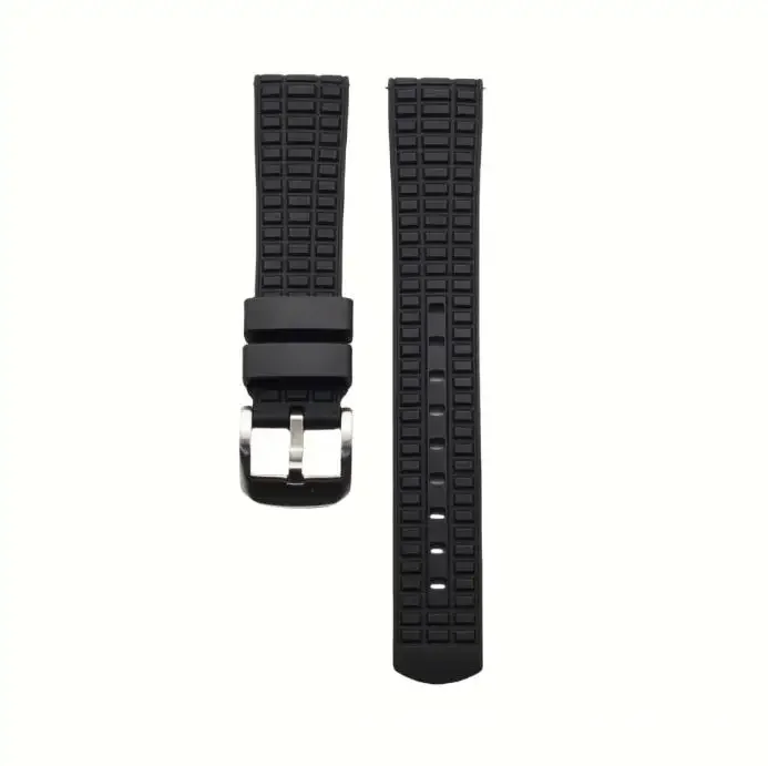 High Quality 20mm 22mm Quick Release FKM Rubber Watchband For Patek Philippe Strap Rolex Submariner Seiko Watch Band With Rivet