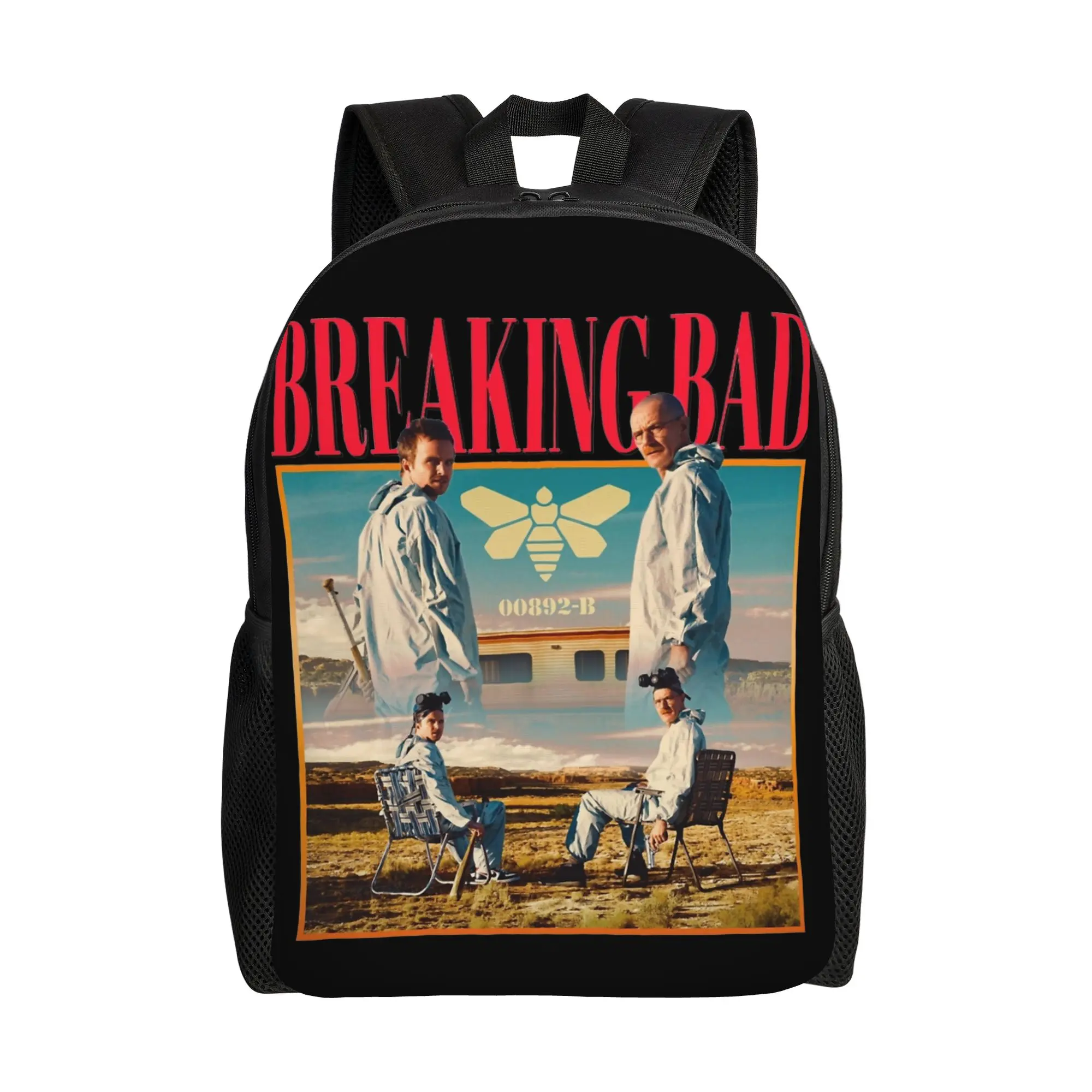 

Breaking Bad Vintage 90s Teenage Backpack Outdoor Student Work TV Daypack for Men Women Laptop Computer Shoulder Bag