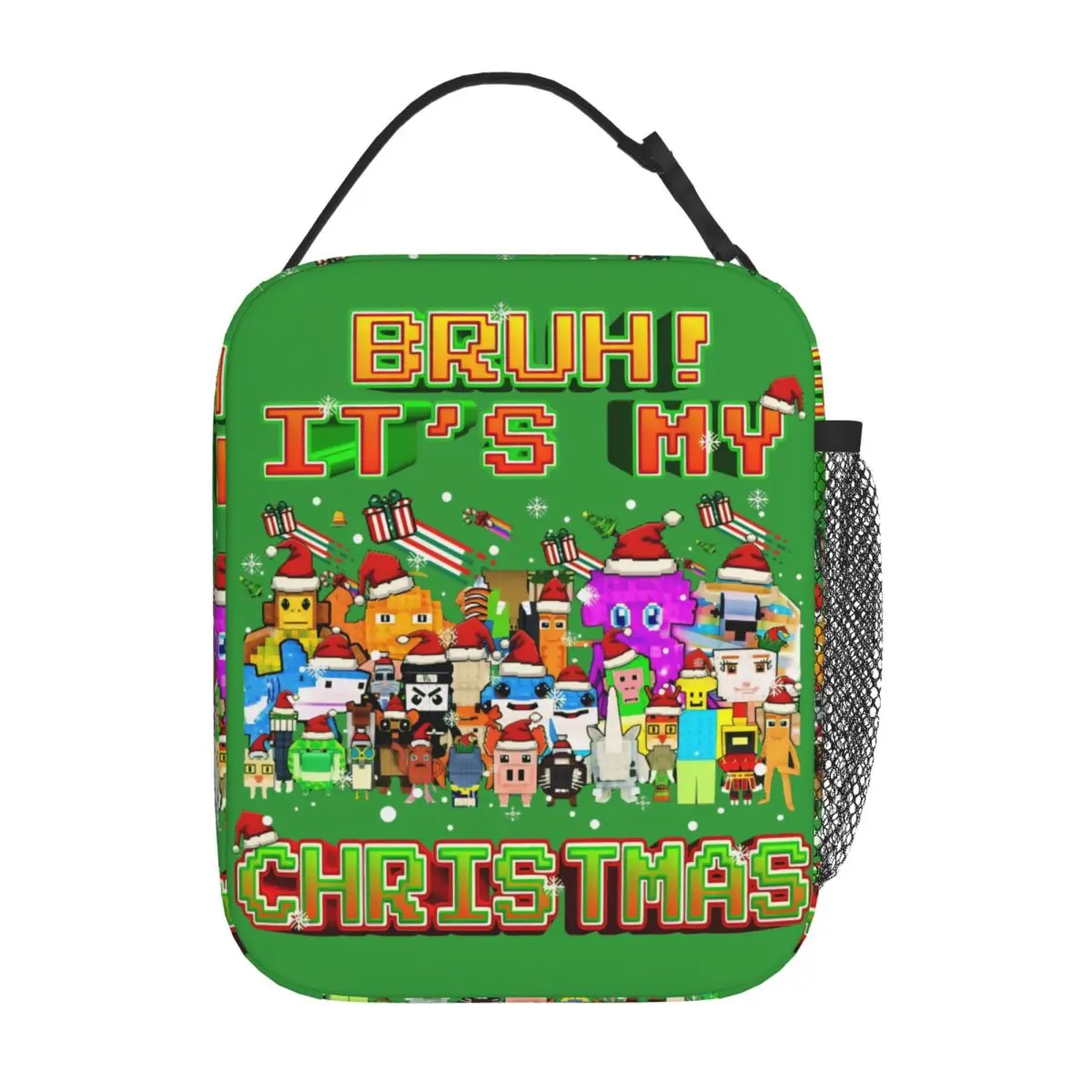 Bruh It's My Christmas Steal A Brainrot Isolierte Lunchtasche, Kühltasche   Lunch Container Tote Lunch Box Lebensmittel Handtaschen