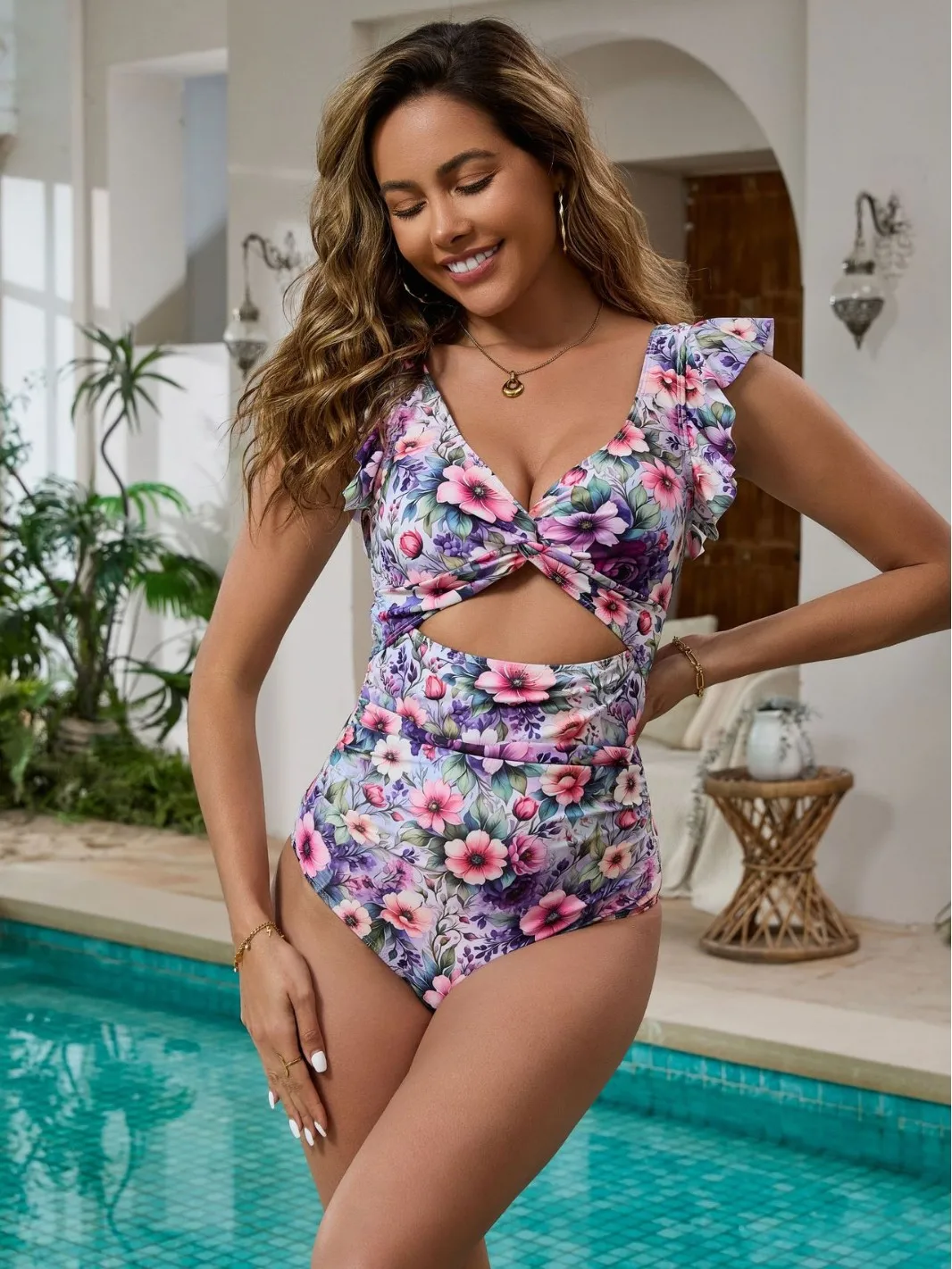 Maillot de bain une pièce à volants pour femmes, Monokini amincissant, Sexy, avec Style Bikini, vêtements de station de plage, body de vacances d'été, 2026