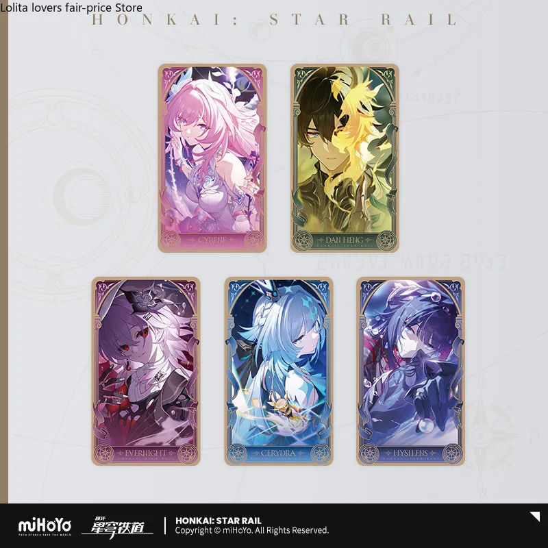 

2026 Anime Honkai: Star Rail Amphoreus Saga of Heroes Series Laser Ticket Aglaea Tribbie Anaxa Hyacine Collectible Ticket MiHoYo