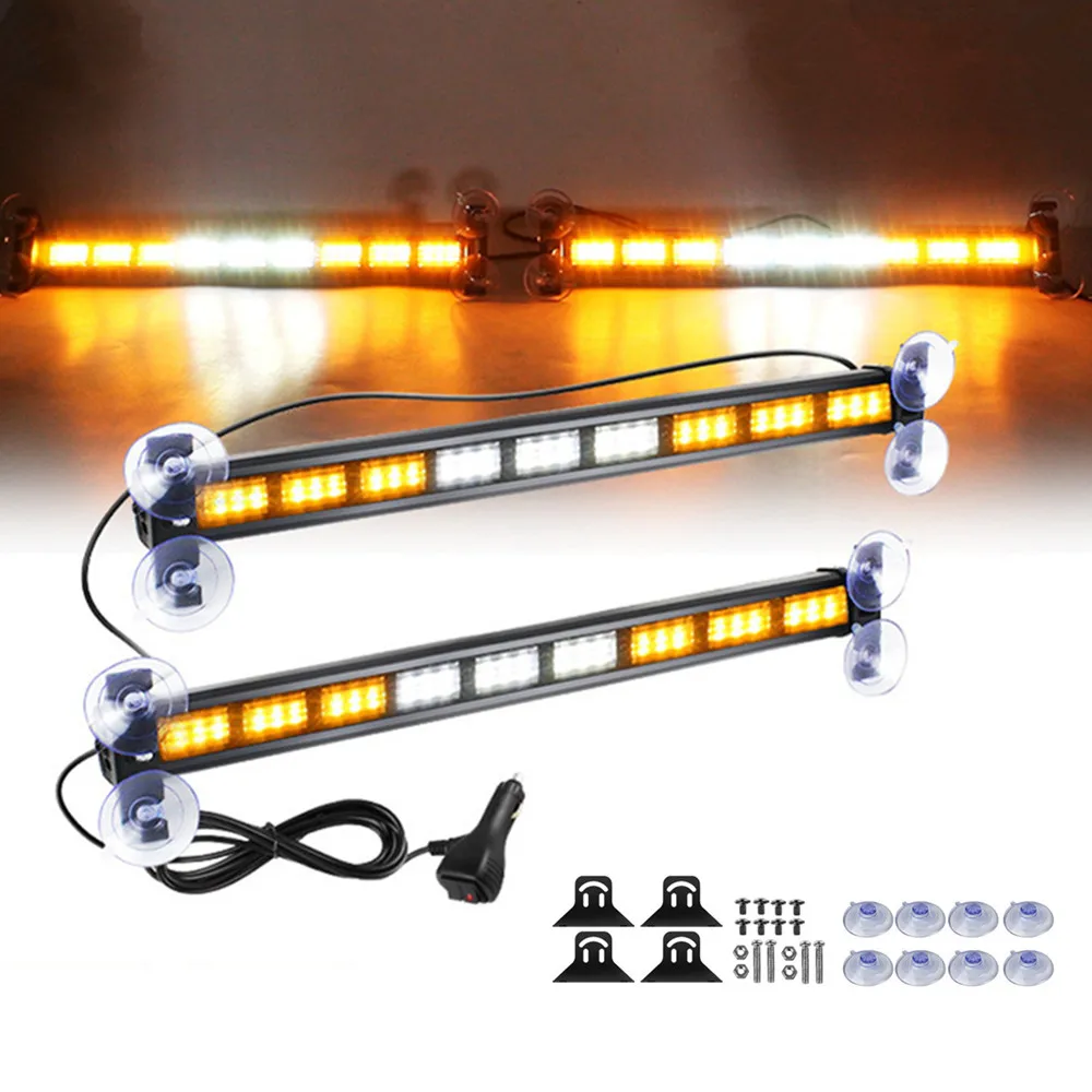 

Multi-function LED bar light 2 In 1 Car Warning LED Strobe Light Car Truck Flashing Emergency for Roof Front Rear Windshiel