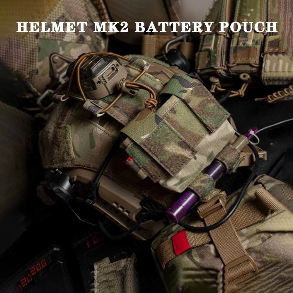 Imagem -06 - M-lok Tactical Helmet Battery Pouch Pacote de Contrapeso Caça Airsoft Competição Rápido Novo Acessórios