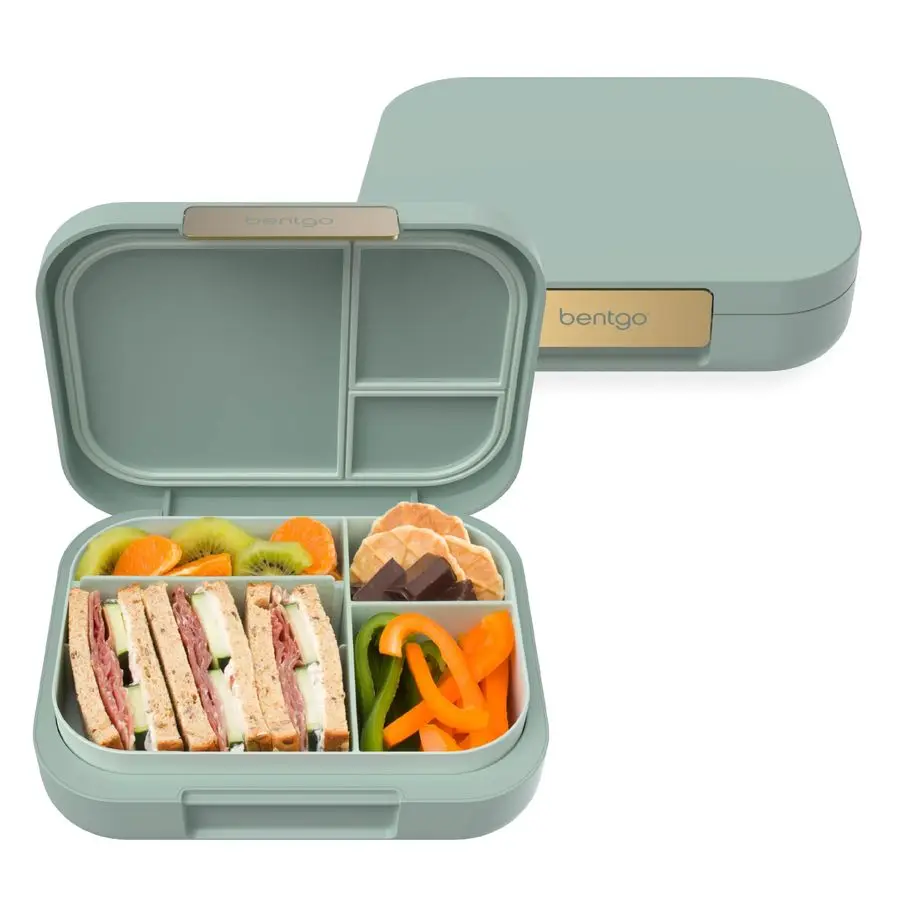 

Modern Adult amp Teen Bento Lunch Box 34 Compartments, LeakResistant, 5.5 Cup Capacity 44 fl oz, Improved Locking Clips, Reusabl