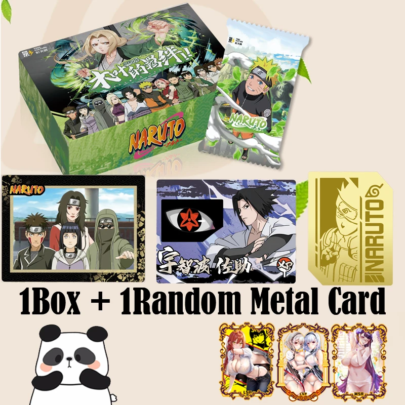 New Naruto Card Japanese Anime Collection Card Doujin Badge Crystal Bricks Booster Box Kids Toy Birthday  Party Gifts