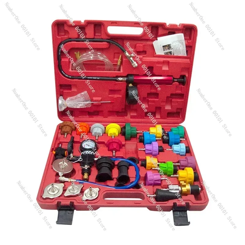 Automotive Water Tank Leak Detection Tool,Vacuum Pressure Gauge System for Coolant Replacement and Antifreeze Leak Check