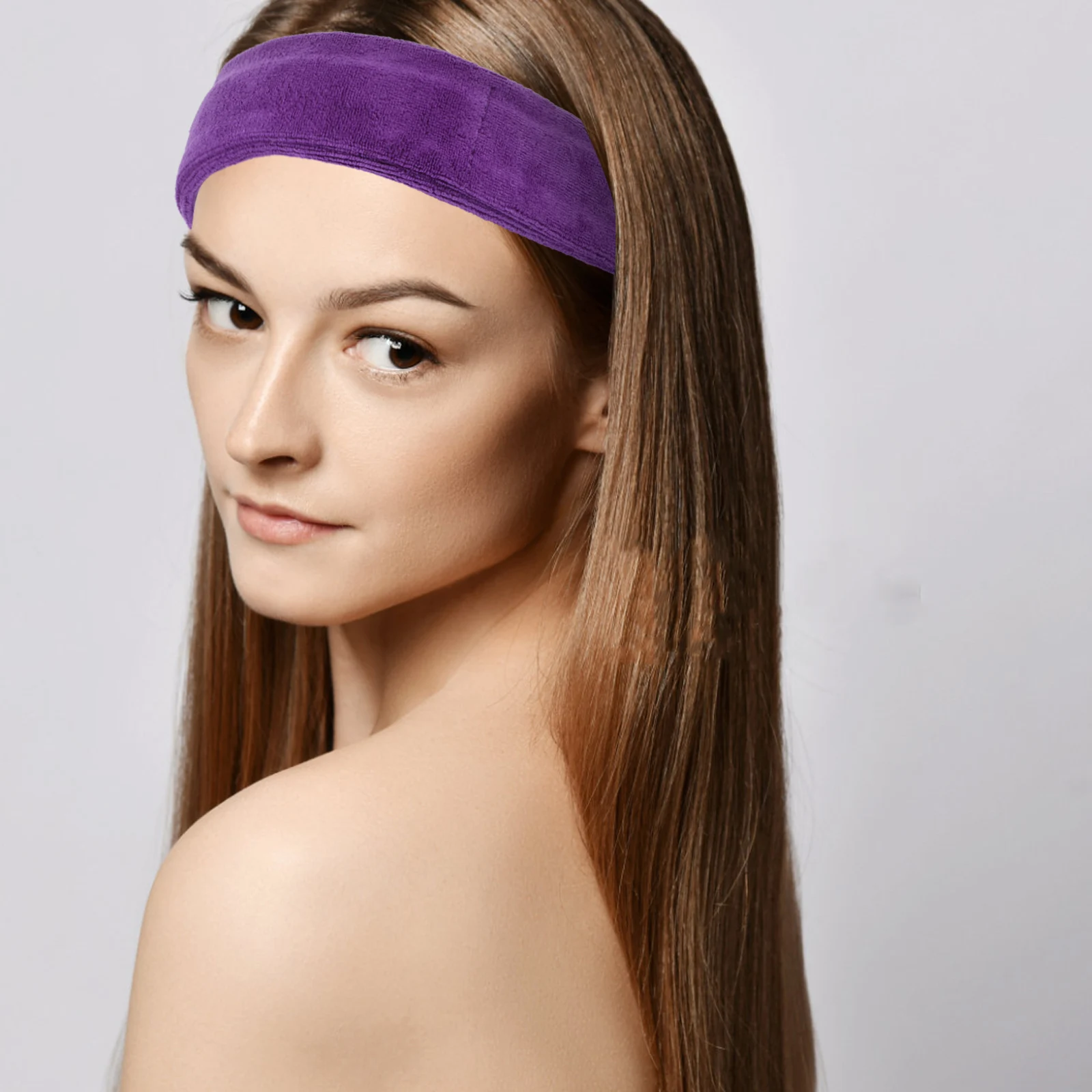 

Professional Perm Hairband Light Brown Absorbent Headband Salon Spa Facial Hairdresser Makeup Styling Tool Headband