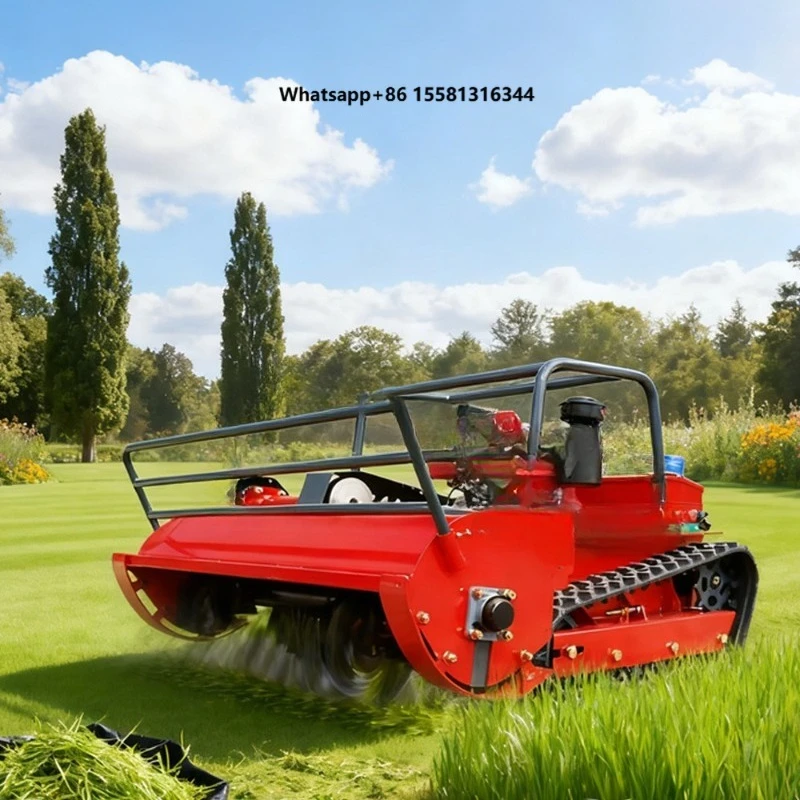 All Terrain Mower Heavy Duty Remote Controlled Powered Lawn Mower for Agriculture and Forestry Weeding Crawler Mower