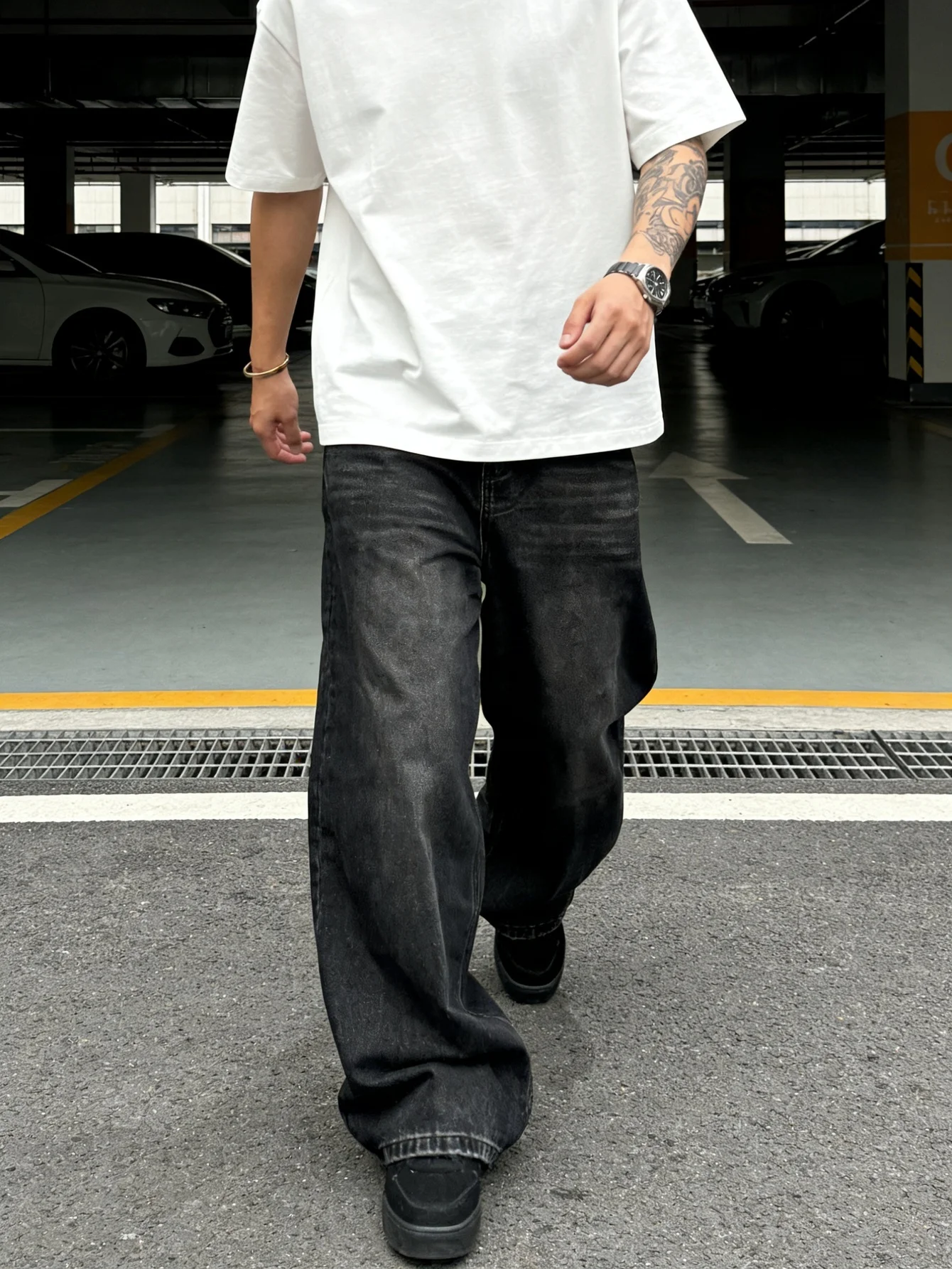 Men's Wide-leg Pants All-season Wearable Recommended Gift No Accessories Included