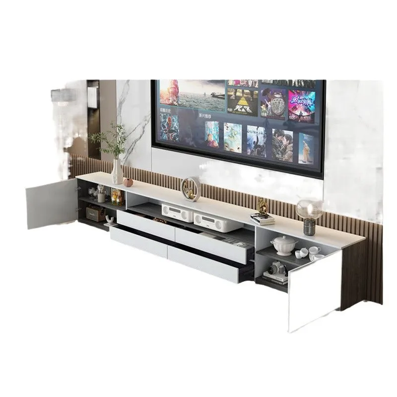 

Light luxury TV cabinet living room home floor storage integrated locker simple modern bedroom high