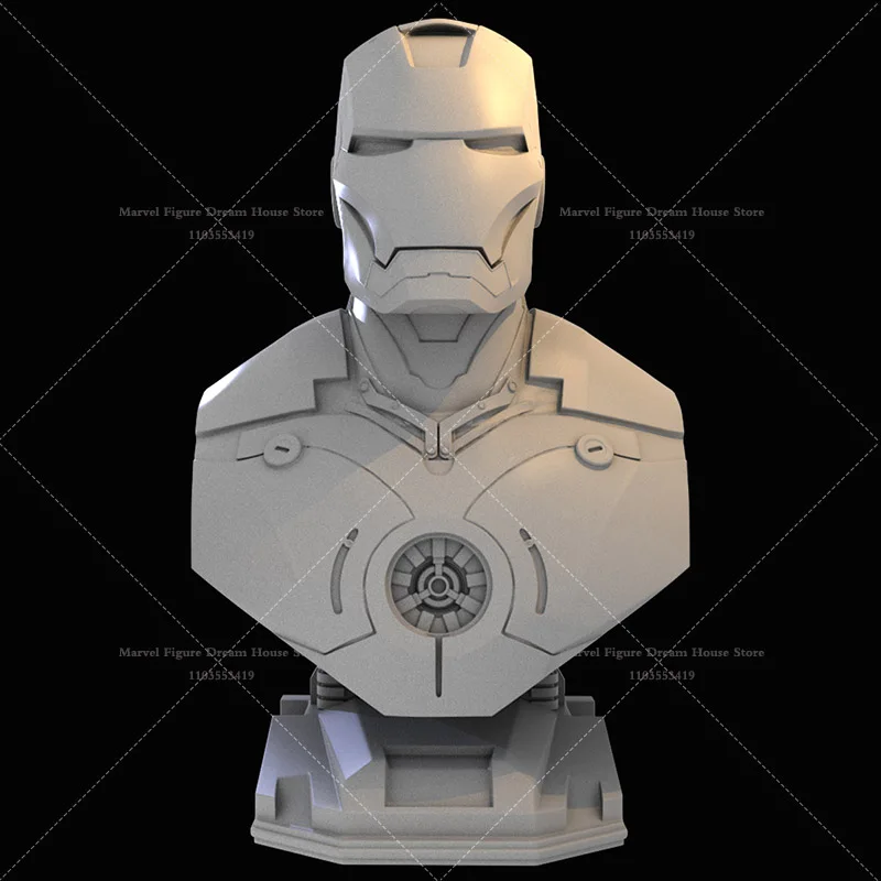 1/16 1/10 Scale Iron Man Genius Inventor Tony Stark Superhero MK2 Battle Suit Marvel Cinematic GK 3D Resin Un-panited Bust Model