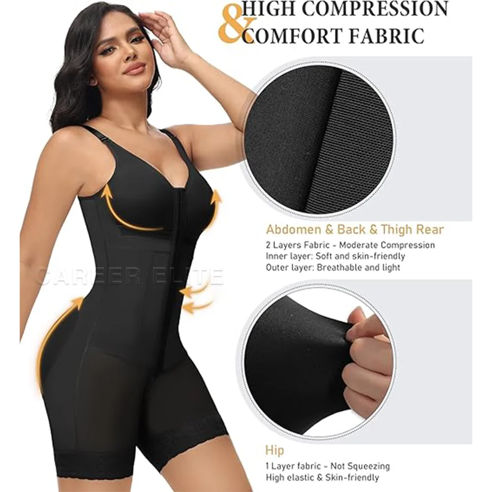 Faja de alta compresión para mujer, corsé Bbl poscirugía, ropa moldeadora de cuerpo completo, Control Abdominal de realce, Fajas adelgazantes sin costuras