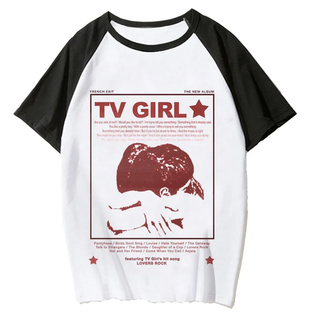 Tv Girl T-Shirts Damen Gothic Graphic Tee Weiblich Comic Lustige Streetwear Kleidung T-Shirt