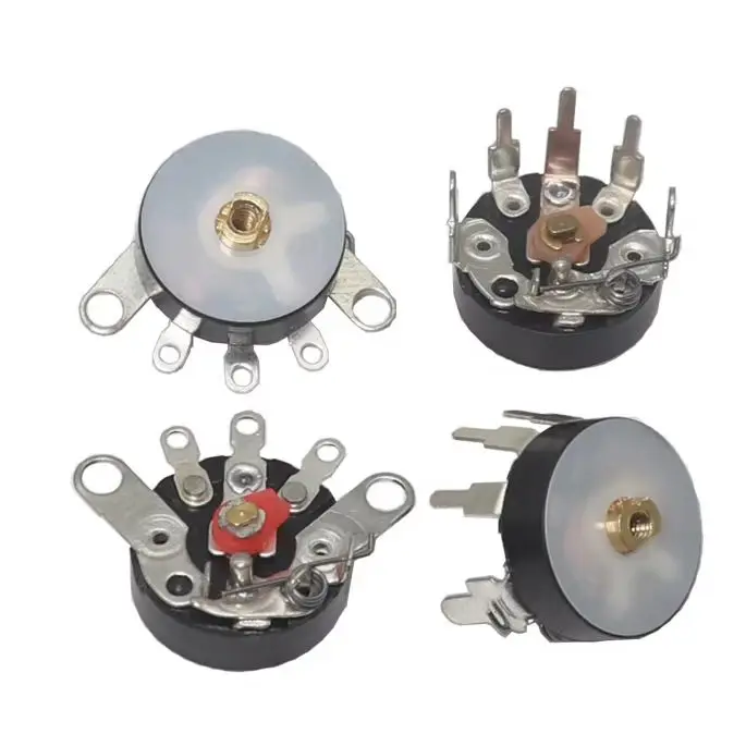 【10PCS】 Straight Angle Radio Potentiometer RV12MM B10K B103 B50K B503 Power Amplifier Volume Potentiometer With Switch 12mm