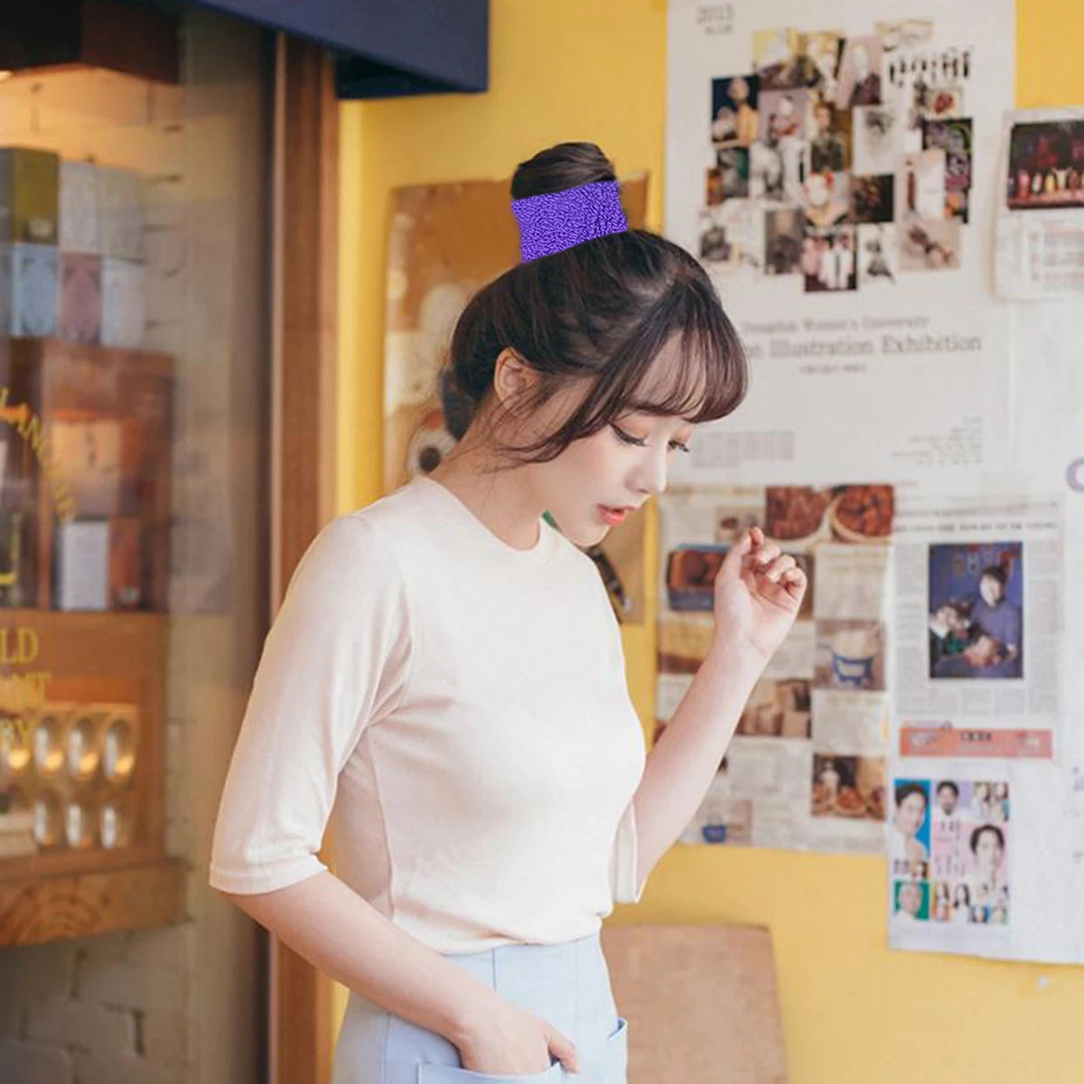 

12pcs Colorful Knitting Rings Wide Ties Hair Ropes For Women Girls Bright Elastic Ponytail Holders Durable Hair Accessories