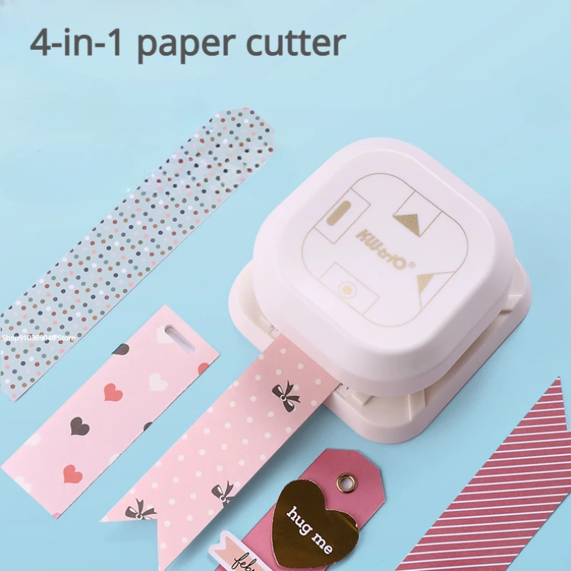 Imagem -02 - Multi-function Corner Cutting Label Machine Hole Punch Faça Você Mesmo Bookmark Hang Tag Scrapbook Papelaria Material de Escritório em 1