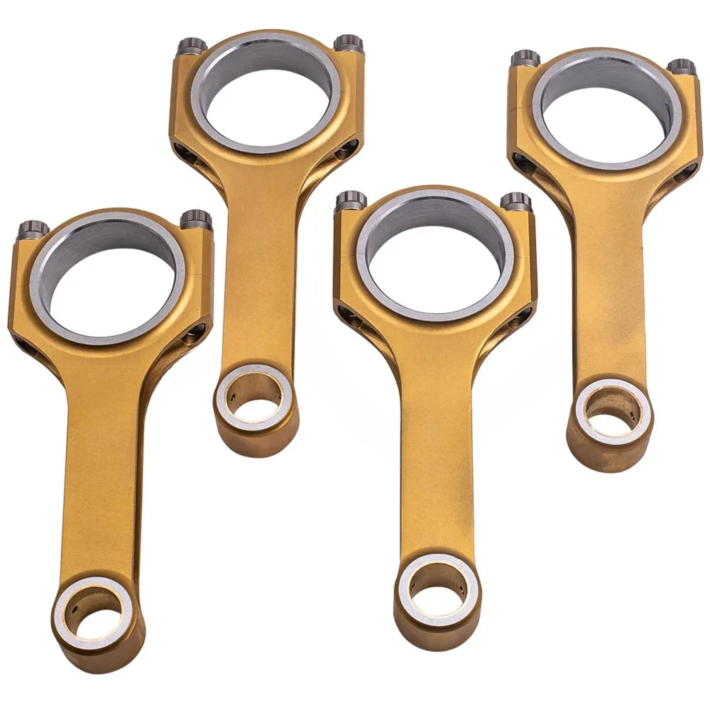 لـ maXpeedingrods H Beam Titanizing 4340 قضبان توصيل Conrod لأوبل كاليبرا سبيدستر فوكسهول 2.0L C20 20SEH X20 رائجة البيع