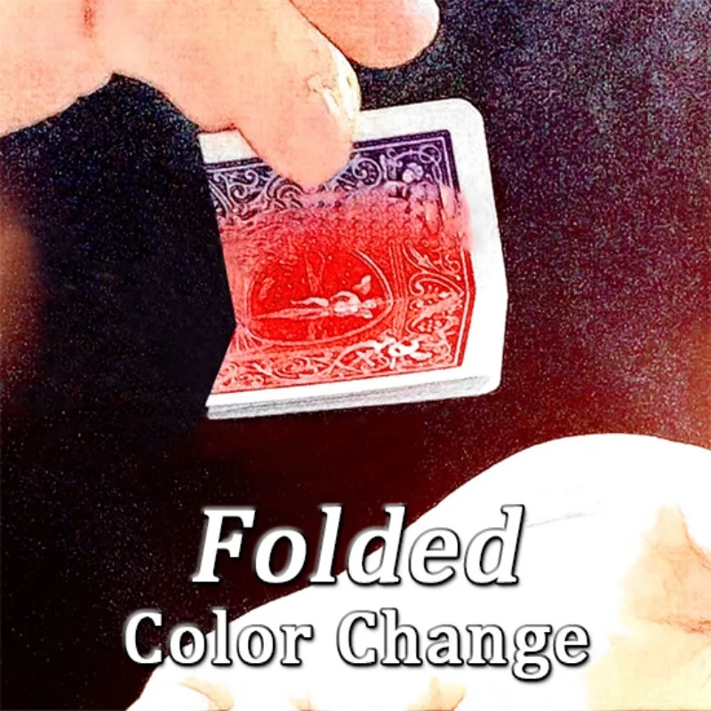 Folded Color Change Poker Magic Tricks Gimmick Card Color Change Magician Close Up Street Illusion Mentalism Classic Magic Toys