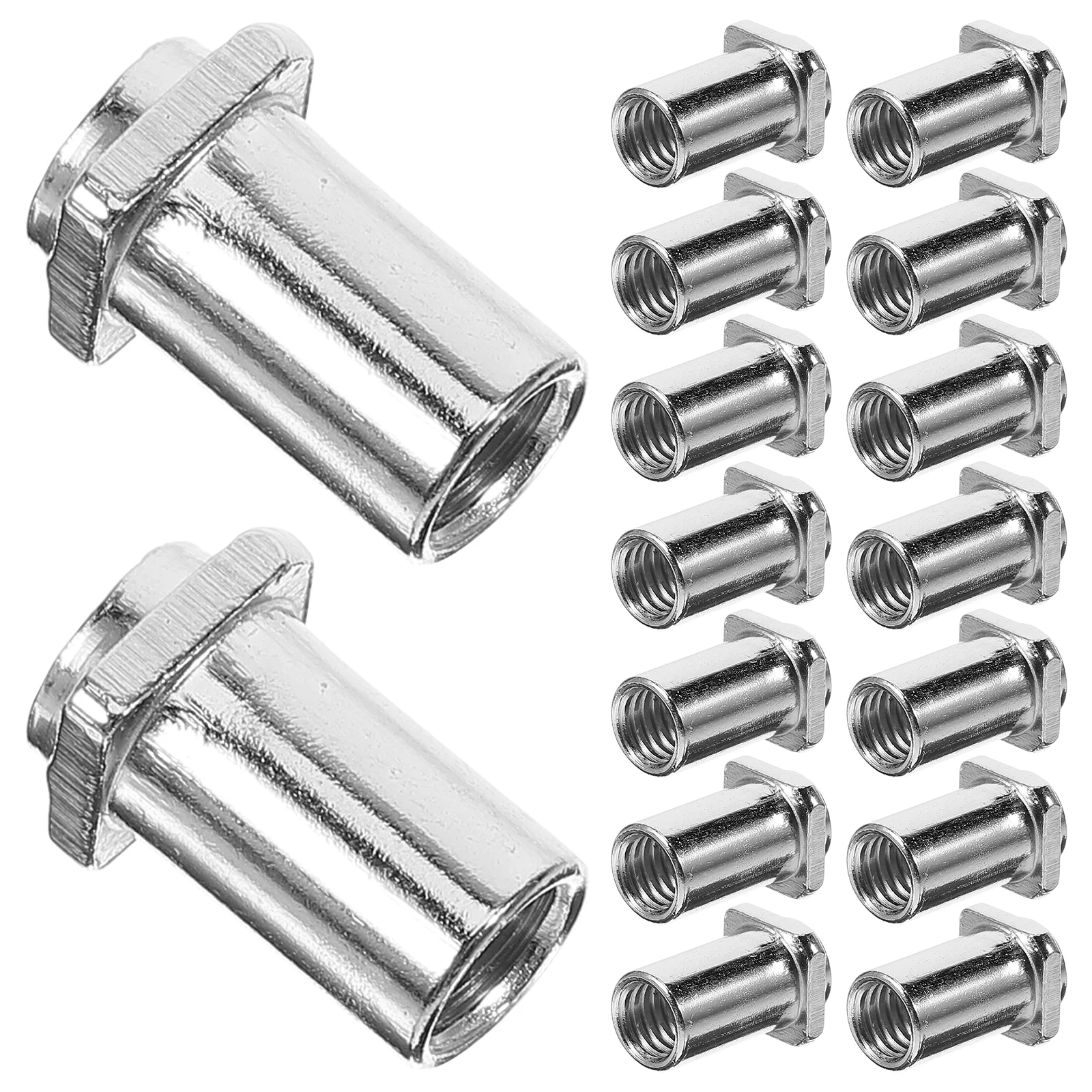 

20 Pcs Drum Swivel Nuts 5mm M5 Silver Iron Replacement Tension Rod Lug Spare Parts Accessories Floor Tom Snare Fixing Fastener