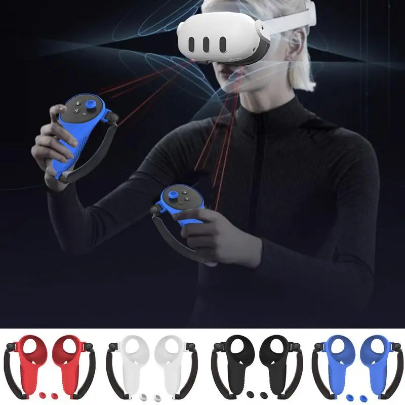 مقبض حافظة واقية ل MetaQuest 3 ، غطاء سيليكون من البولي يوريثان ، مقاوم للعرق ، تحكم باللمس ، ملحقات VR
