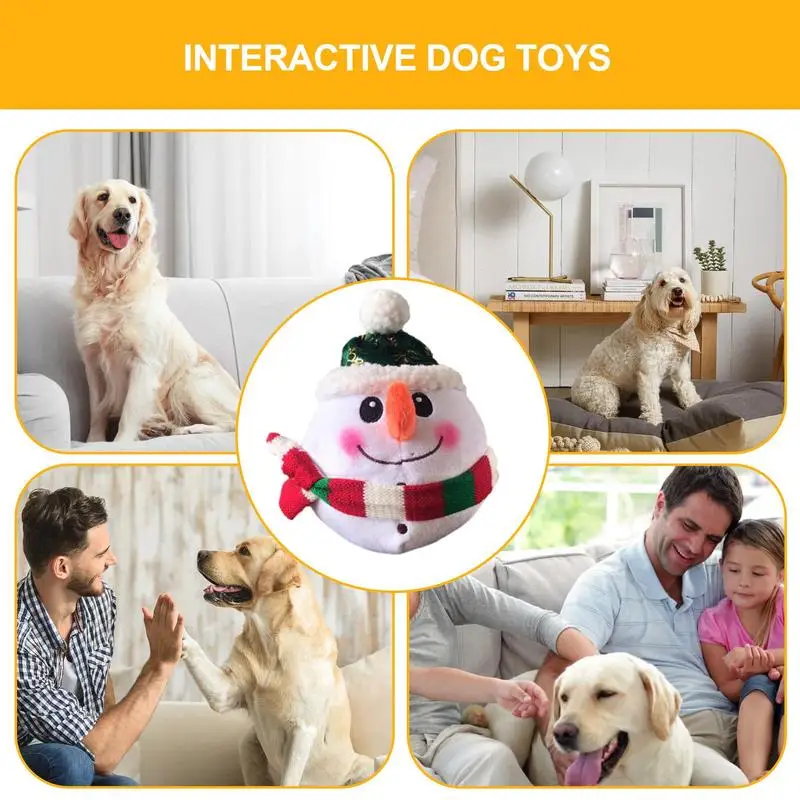 Ruchome zabawki dla psów Interaktywna ruchoma zabawka dla zwierząt Mówiący bałwan Pluszowy potrząsa Bounce Boredom Toys Elektroniczna zabawka dla psa z dźwiękiem dla