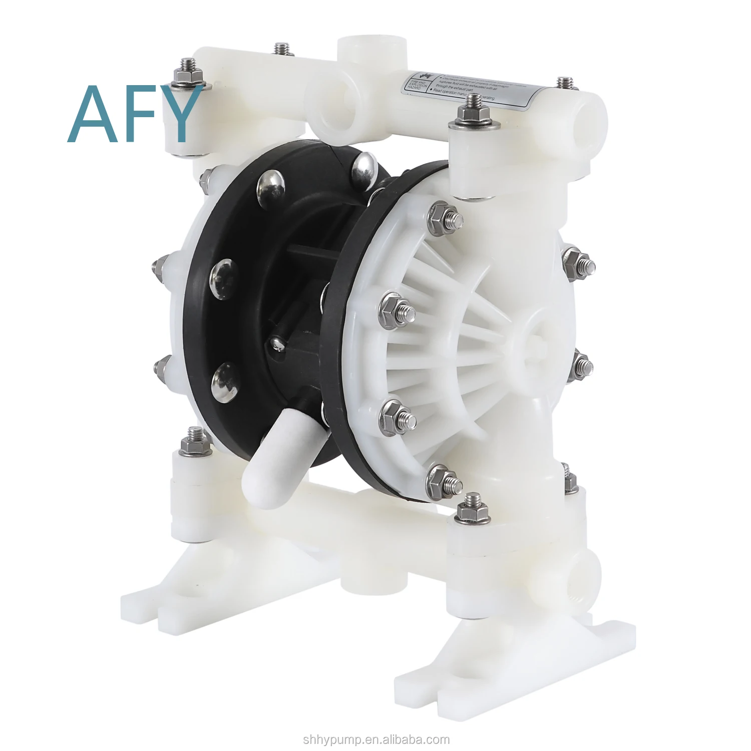 HY1/2 inch PVDF Double Diaphragm Pump for Chemical Liquid for Industrial Chemical Transfer Corrosive Fluid Handling Acid
