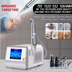 2000W Q Switch Nd Yag Tattoo Removal&Skin Rejuvenation Black Face Doll Machine/1320nm 1064nm 532nm 755nm Laser