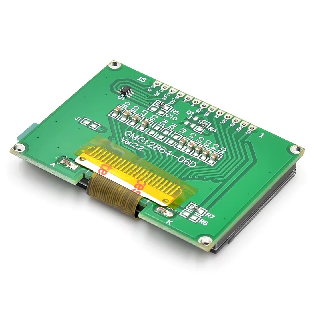 M51K-SPI Interface, COG, LCD12864 12864-06D, 12864, LCD Module With Chinese Font, Dot Matrix Screen Grey